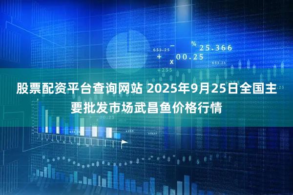 股票配资平台查询网站 2025年9月25日全国主要批发市场武昌鱼价格行情